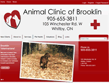 Tablet Screenshot of animalclinicbrooklin.com